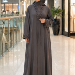 Charcoal Elegance Abaya