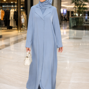 Polished Navy Blazer Abaya – Tailored Design