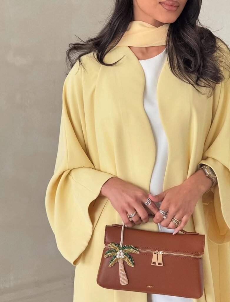 Cheerful Yellow Abaya – Choker-Tie Design